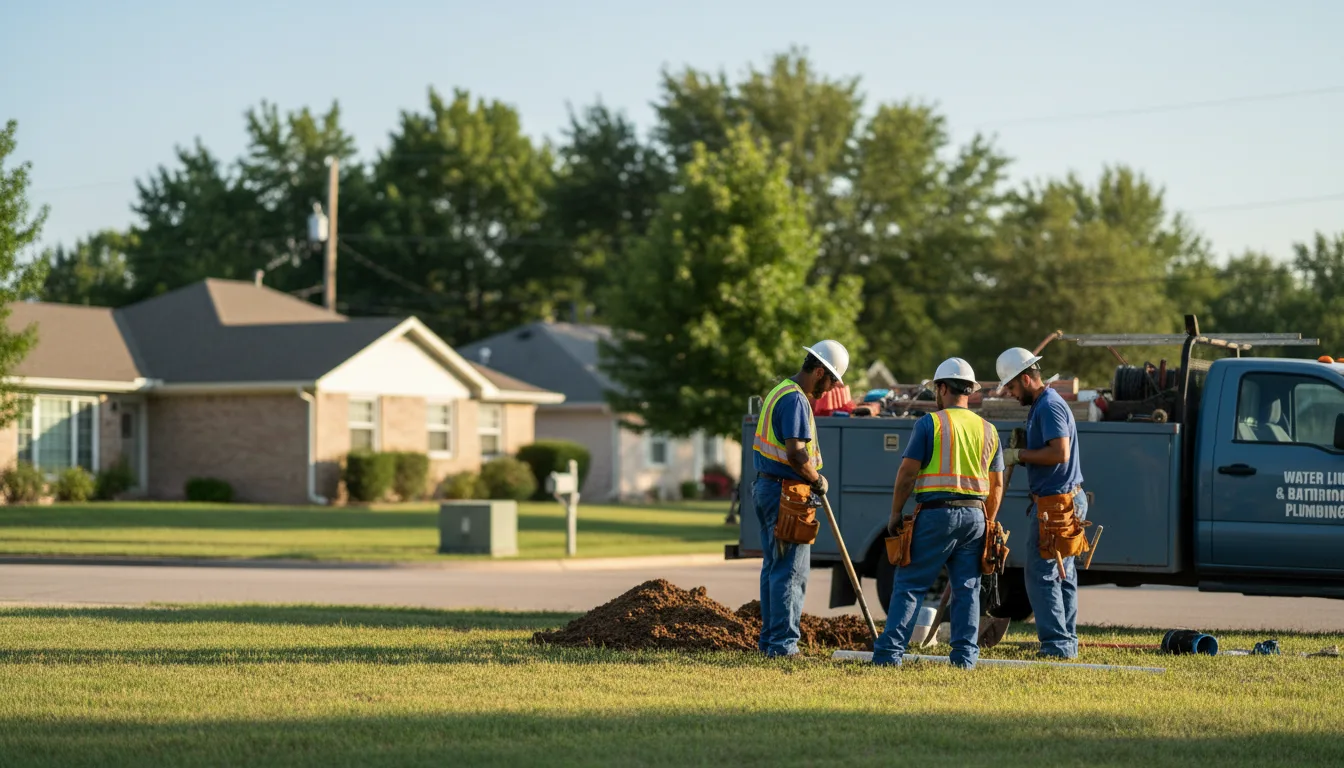 Residential water line and bathroom plumbing service in Varysburg, NY